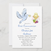 DoveとHost First Communion 招待状 (正面)