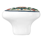 DoveとTulipペンシルバニアオランダ16進サインノブ セラミックノブ (側面)