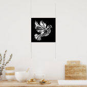 Doveアウトライン白黒ポスター ポスター (キッチン)