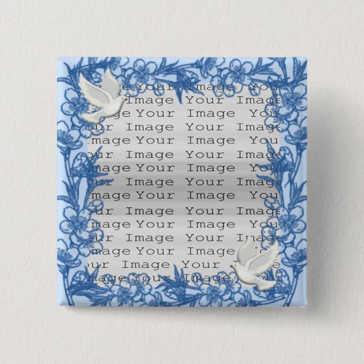 Doveカスタム四角ボタン 缶バッジ (正面)