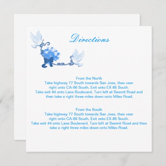 Doveカスタム Direction Card 招待状 (正面/裏面)