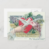 Doveハート-忘れ Me-Not Valentine シーズンポストカード (正面/裏面)
