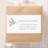 Doveパープル結婚の返信の大きなアドレス ラベル (インサイチュ)