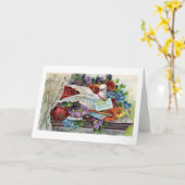 Doveビクトリアン誕生日グリーティングカード カード (黄色い花)