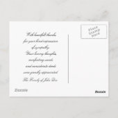 Dove悔やみや弔慰サンキューハガキ ポストカード (裏面)