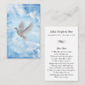 Dove祈りの言葉カード – グロー後 名刺 (正面/裏面)