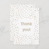 Dove紙吹雪水色ドットサンキューカード サンキューカード (正面/裏面)