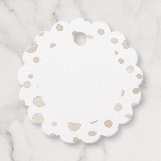 Dove紙吹雪水色ドットメッセージカード フェイバータグ (正面)