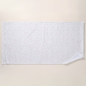 Dove紙吹雪水色ドット ビーチタオル (正面)