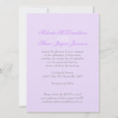 Dove紫色のリボンカップルの写真結婚式招待状 招待状 (裏面)