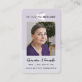 Dove葬儀記念祈りの言葉フォトカード 名刺 (正面)