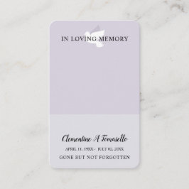 Dove葬儀記念祈りの言葉フォトカード 名刺