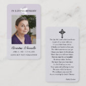 Dove葬儀記念祈りの言葉フォトカード 名刺 (正面/裏面)