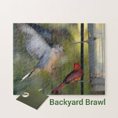 Dove and Cardinal Backyard Brawl ジグソーパズル