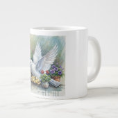 Dove and Chicks in the Garden ジャンボコーヒーマグカップ (正面右)