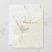 Dove and golden leaves  RSVP card  (正面)