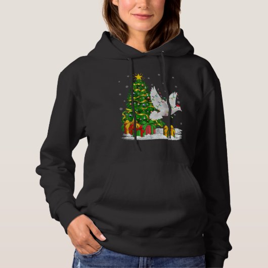 Dove Bird Lover Family Matching Santa Dove Christ パーカ (正面)