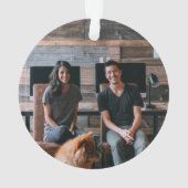 Dove Bird of Peaceのクリスマスフォトパーソナライズされたー オーナメント (裏面)