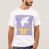 Dove Bird World Peace White Tシャツ (正面)