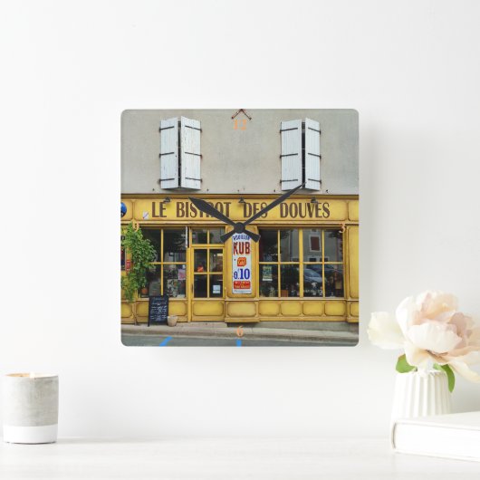 Dove Bistro、Spanuile Sur Charente。 スクエア壁時計 (ホーム)