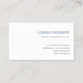 Dove Blueフォトコラージュプロフェッショナル写真家 名刺 (裏面)