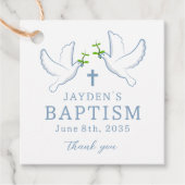 Dove Blue Boyバプテスマありがとう フェイバータグ (正面)