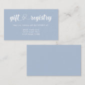 Dove Blue Interlockedハートギフトレジス結婚ト エンクロージャーカード (正面/裏面)