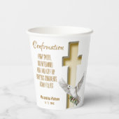 Dove Cross聖なる書物、 経典Verse Ephesians 4:2 紙コップ (裏面)