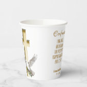 Dove Cross聖なる書物、 経典Verse Ephesians 4:2 紙コップ (左)