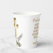 Dove Cross聖なる書物、 経典Verse Ephesians 4:2 紙コップ (右)