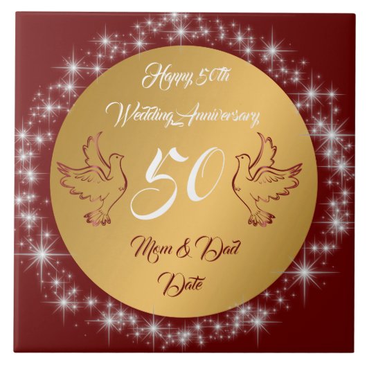 Dove Customize Happy Gold 50th Anniversary タイル (正面)