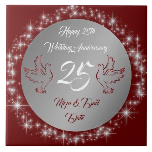 Dove Customize Happy Silver 25th Anniversary タイル (正面)