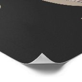Dove Elegant モノグラムイニシャルH オーダーメイド ポスター (角)