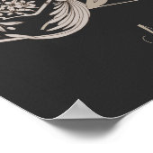 Dove Elegant モノグラムイニシャルL オーダーメイド ポスター (角)