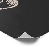 Dove Elegant Monogram Initial B ポスター (角)
