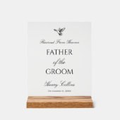 Dove Father Of The Bride ウェディングメモリアル アクリルサイン (正面)