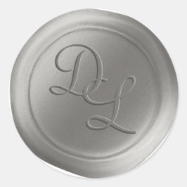Dove Gray 2文字モノグラムワックスシール ラウンドシール