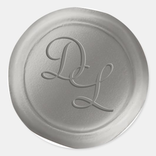 Dove Gray 2文字モノグラムワックスシール ラウンドシール (正面)