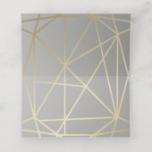 Dove Gray & Geometric Gem Shaped プレイスカード (内部開封)