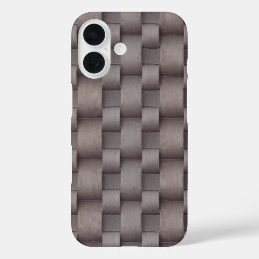 Dove Grey & Dusty Rose Silk Weave Texture Pattern Case-Mate iPhoneケース (裏面)