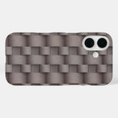 Dove Grey & Dusty Rose Silk Weave Texture Pattern Case-Mate iPhoneケース (裏面 (横))