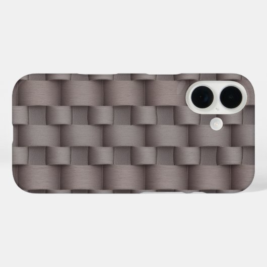 Dove Grey & Dusty Rose Silk Weave Texture Pattern  Case-Mate iPhoneケース (裏面 (横))