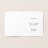 Dove in Flight – シルバーエレガント悔やみや弔慰モチーフ 箔カード (内部)