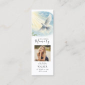 Dove in Sunlight Funeral Keepsake Bookmark  スキニー名刺 (正面)
