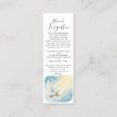 Dove in Sunlight Funeral Keepsake Bookmark  スキニー名刺 (裏面)