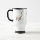 Dove MonogramエレガントイニシャルE名 トラベルマグ (左)