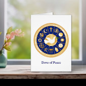 Dove of カスタマイズ Peace 4"x5.6"グリーティングカード カード