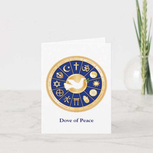 Dove of カスタマイズ Peace 4"x5.6"グリーティングカード カード (正面)