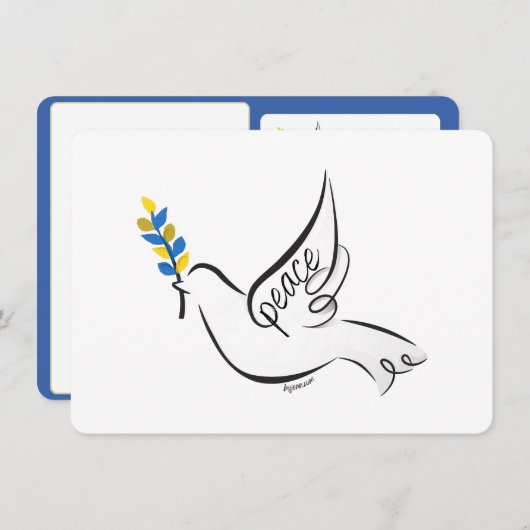 Dove of Peaceの挨拶カスタム セーブザデート (正面/裏面)