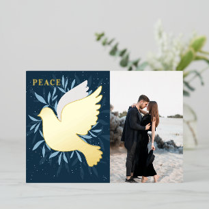 Dove of Peaceクリスマスフォイルホリデーカード 箔シーズンカード